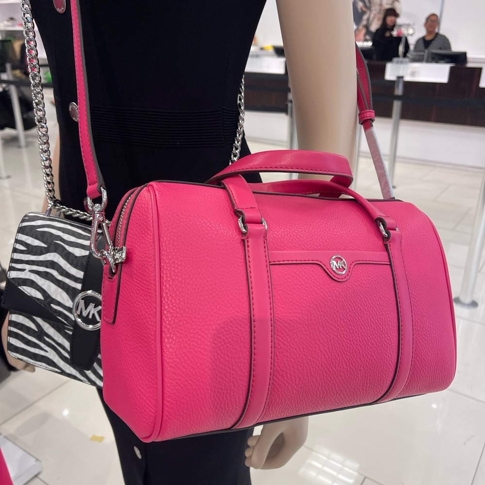 MICHAEL KORS JST TRAVEL MEDIUM DUFFLE SATCHEL SHOULDER CROSSBODY BAG MK SRAGONFR - Picture 15 of 16